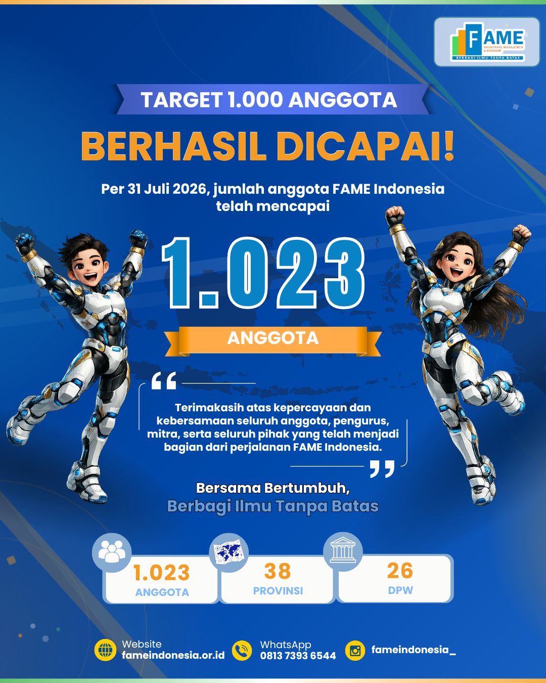 FAME Indonesia Lampaui Target 1.000 Anggota, Wujud Nyata Semangat Berbagi Ilmu Tanpa Batas